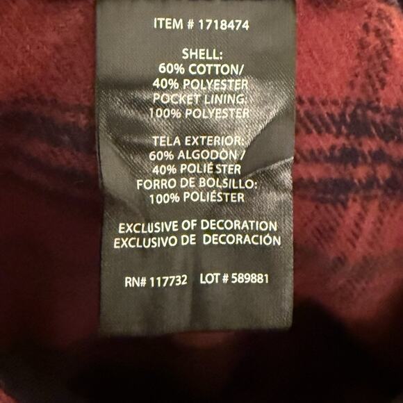 Colorado Clothing Mens XXL Shacket Red Plaid Thick Flannel Side Pockets Jacket - Picture 4 of 6